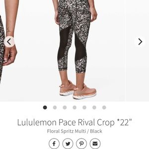 Lululemon Pace Rival Crop 22"
